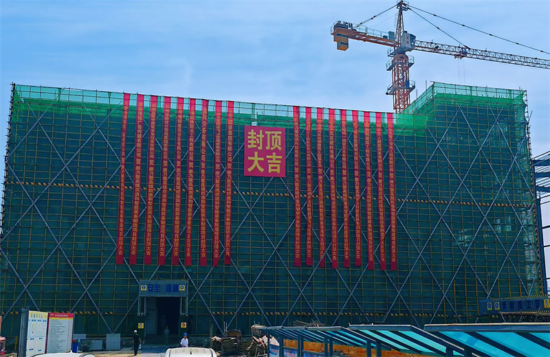2025年5月20日，江蘇公司承建的康乃馨高端織造和智能裝備制造一期項目主體結(jié)構(gòu)順利封頂。